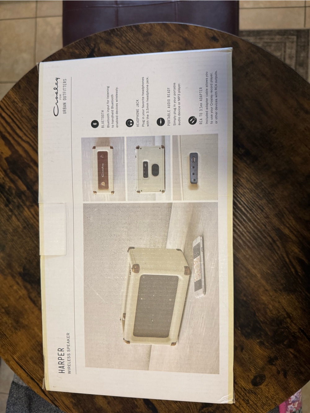 Urban Outfitters Harper Wireless Speaker in Cream with Brown Accents
New in box
